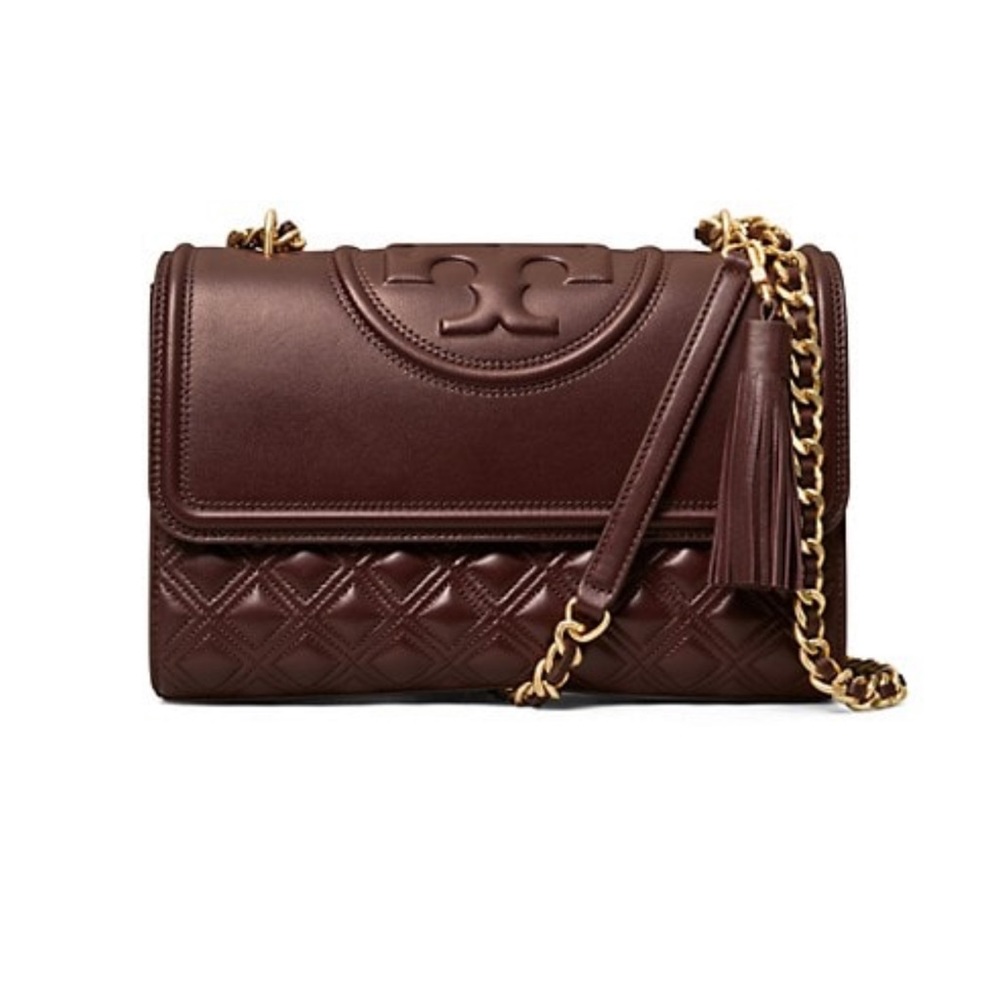 Burgundy Tory Burch Fleming. Large
